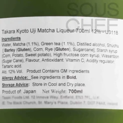 Takara Ingredients Brands|Japanese Ingredients^Kyoto Uji Matcha Liqueur 12%, 700ml