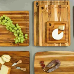 Teakhaus Kitchen Tools & Utensils|Chopping & Carving Boards^Rectangle Marine Cutting Board With Juice Canal, Medium