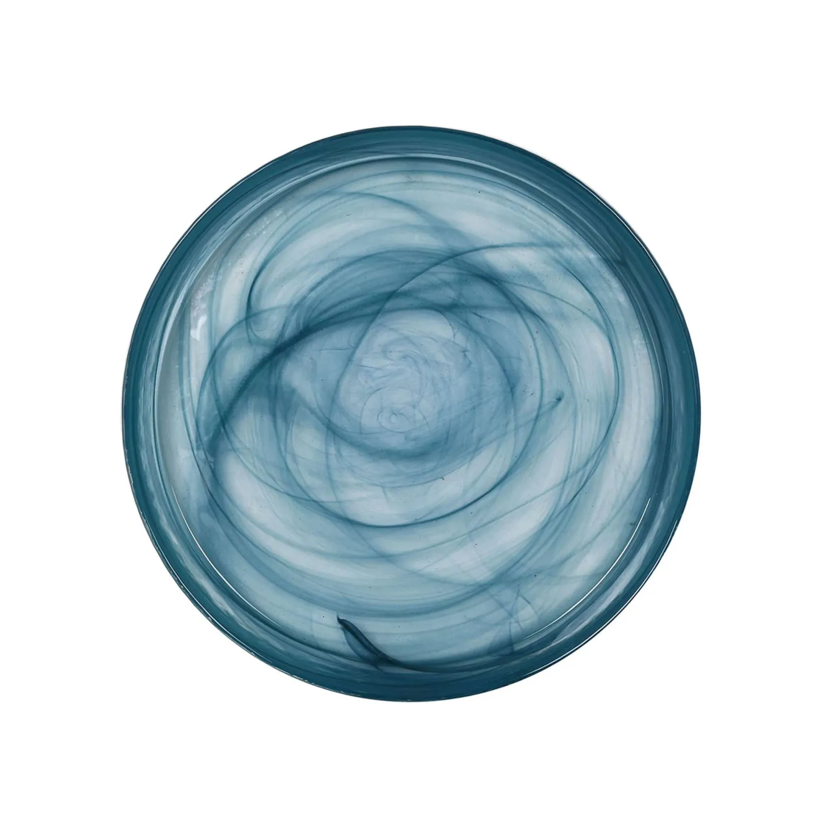 Turkish Tableware Tableware Brands|Plates^Teal Marble Glass Bread Plate, 15.5cm