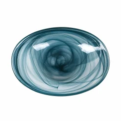 Turkish Tableware Tableware Brands|Crockery & Dinnerware^Teal Marble Glass Salad Bowl, 30cm