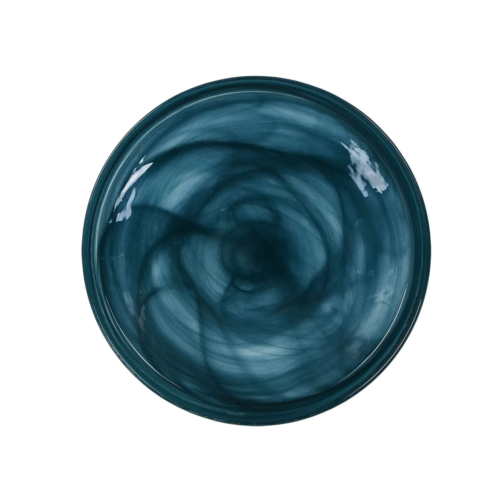 Turkish Tableware Tableware Brands|Plates^Teal Marble Glass Side Plate, 21cm