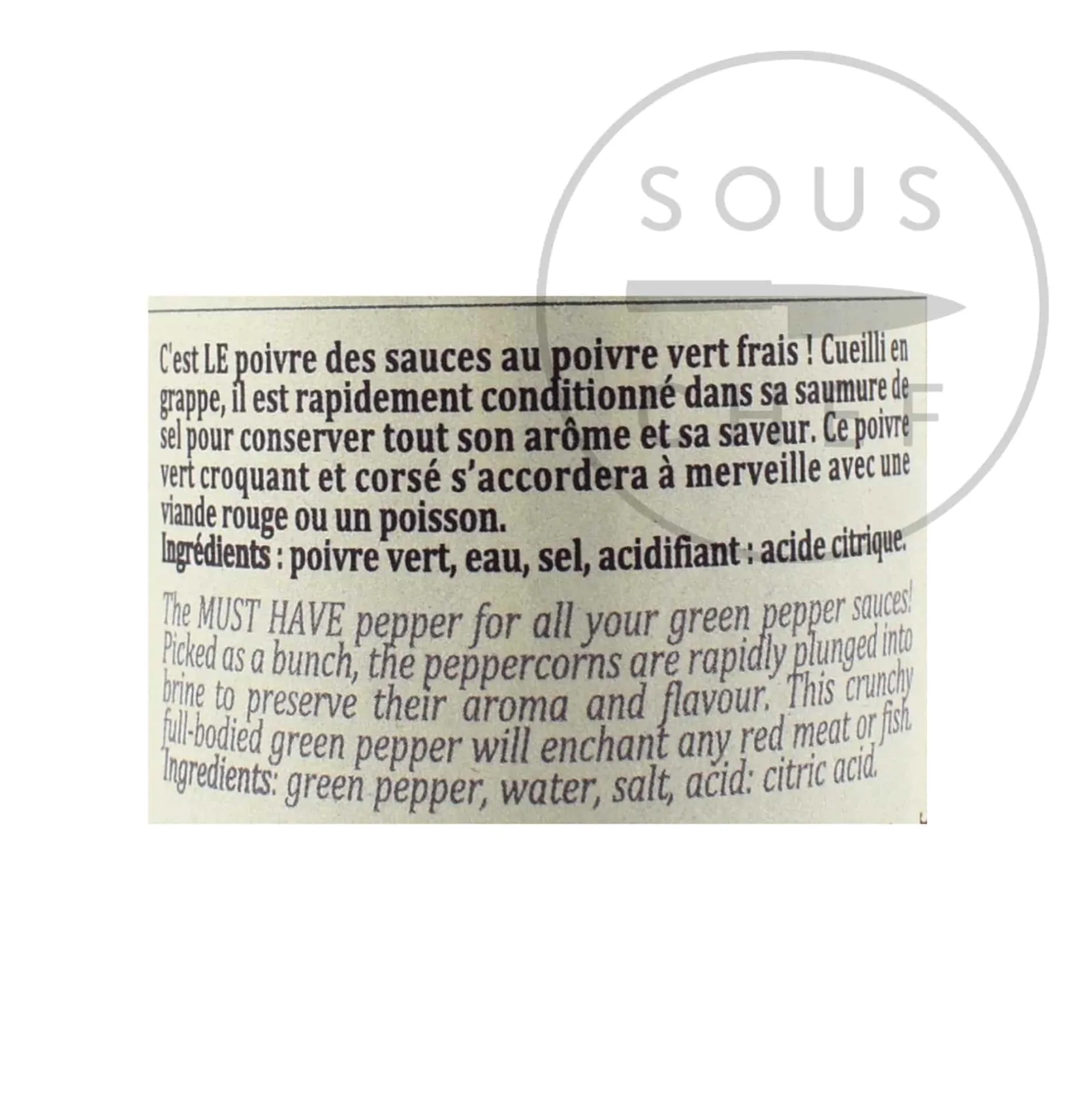 Terre Exotique Herbs & Spices|Ingredients Brands^Drained Green Pepper in Brine, 50g