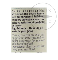 Terre Exotique Ingredients Brands|Herbs & Spices^Fleur De Sel With Yuzu Zest, 90g