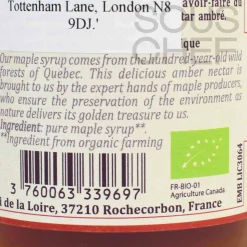 Terre Exotique Ingredients Brands|American Ingredients^Organic Pure Maple Syrup, 200ml