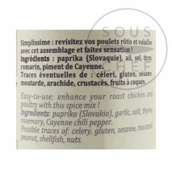 Terre Exotique Ingredients Brands|Herbs & Spices^Roast Chicken Spice Blend, 70g