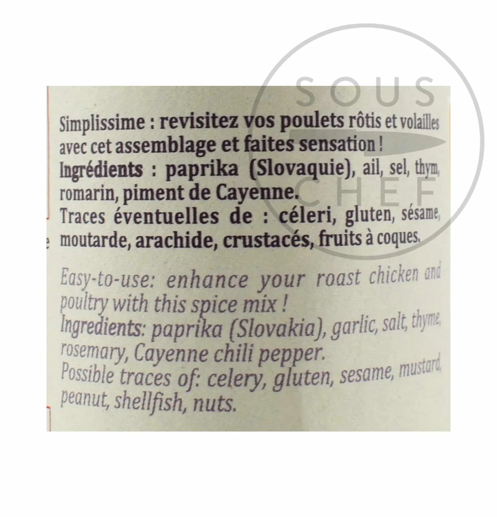 Terre Exotique Ingredients Brands|Herbs & Spices^Roast Chicken Spice Blend, 70g