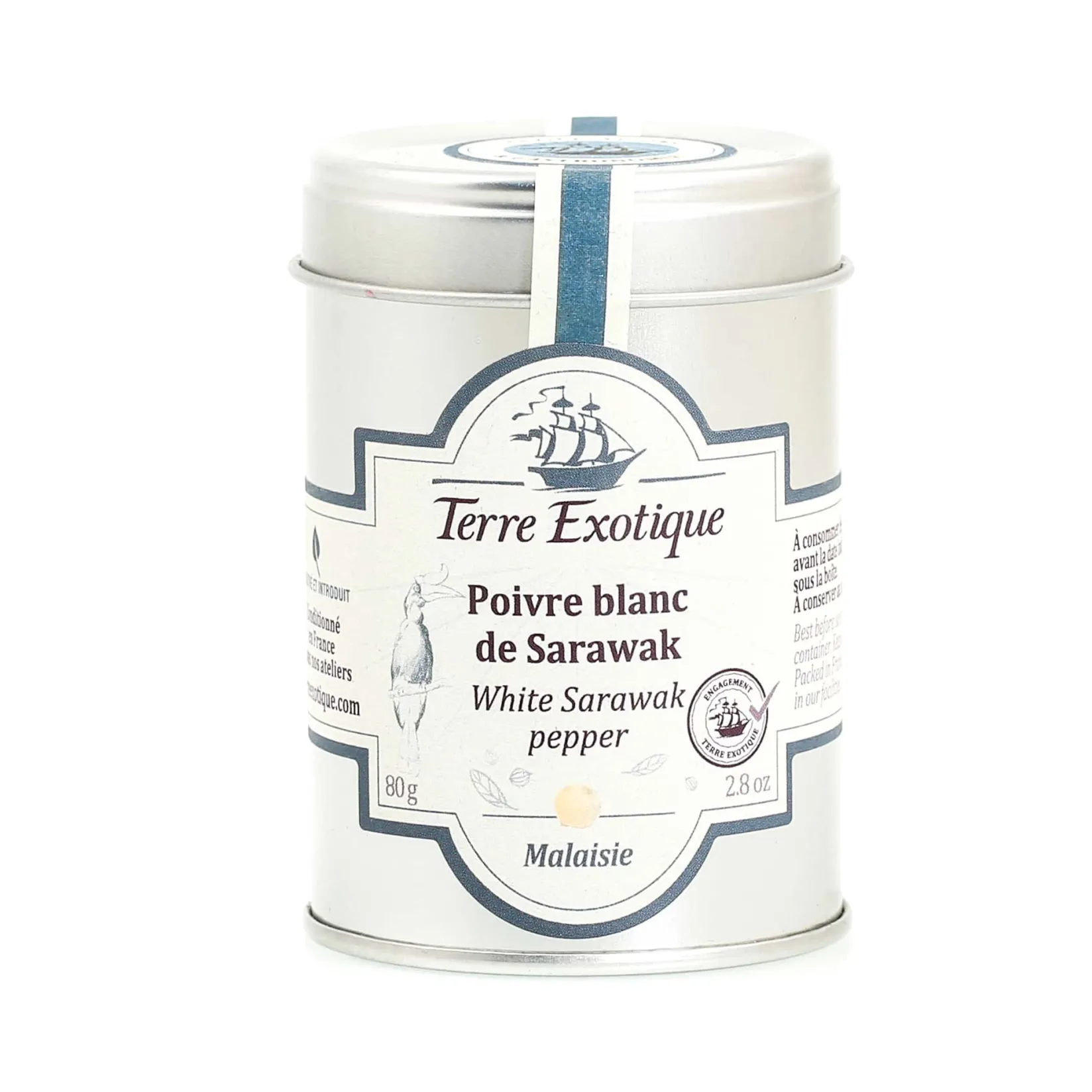 Terre Exotique Ingredients Brands|Herbs & Spices^White Sarawak Pepper IGP, 80g