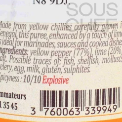 Terre Exotique Ingredients Brands|Mexican Ingredients^Yellow Chilli Puree with Lime, 100g