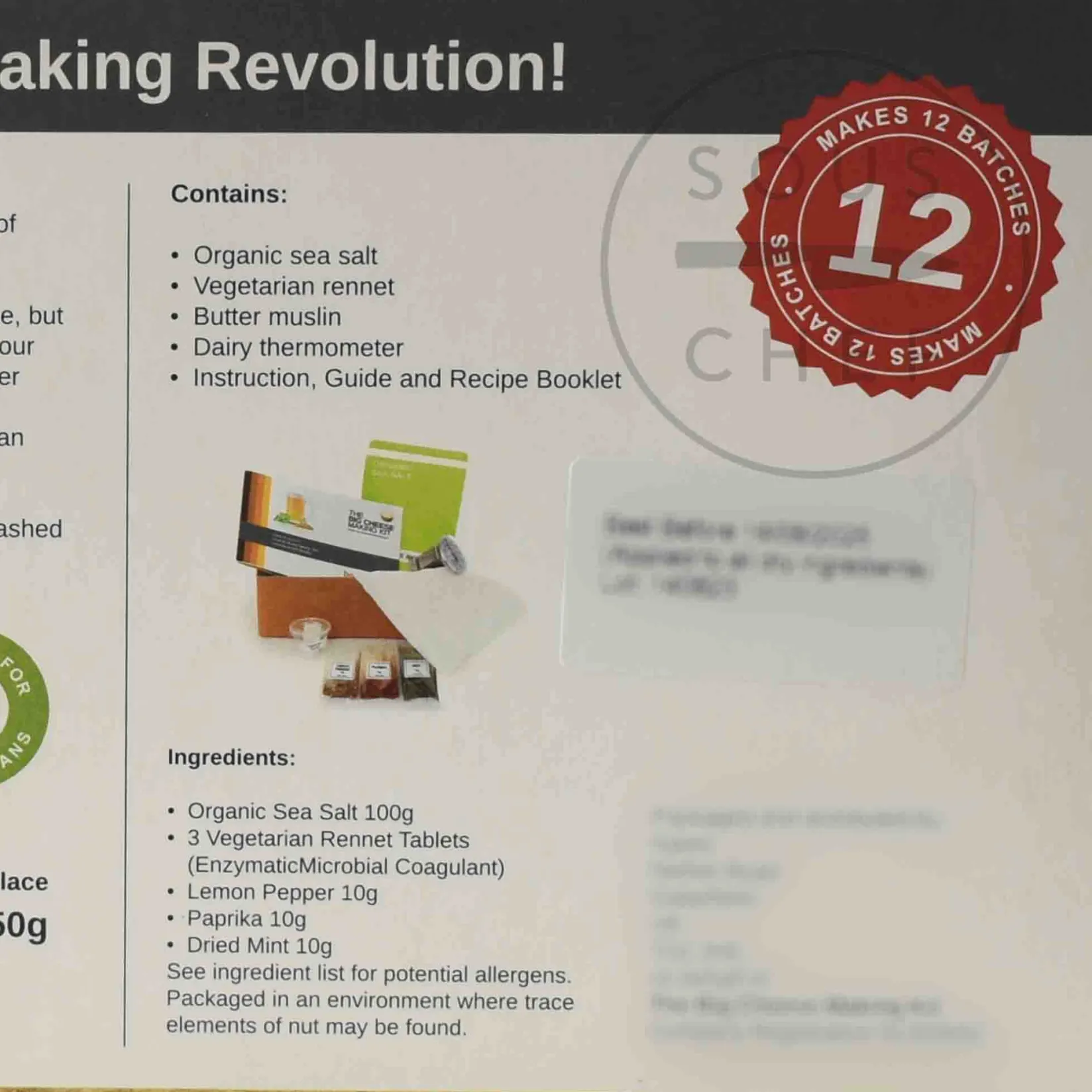 Big Cheese Made In The Uk^The Beer Lovers Cheese Making Kit