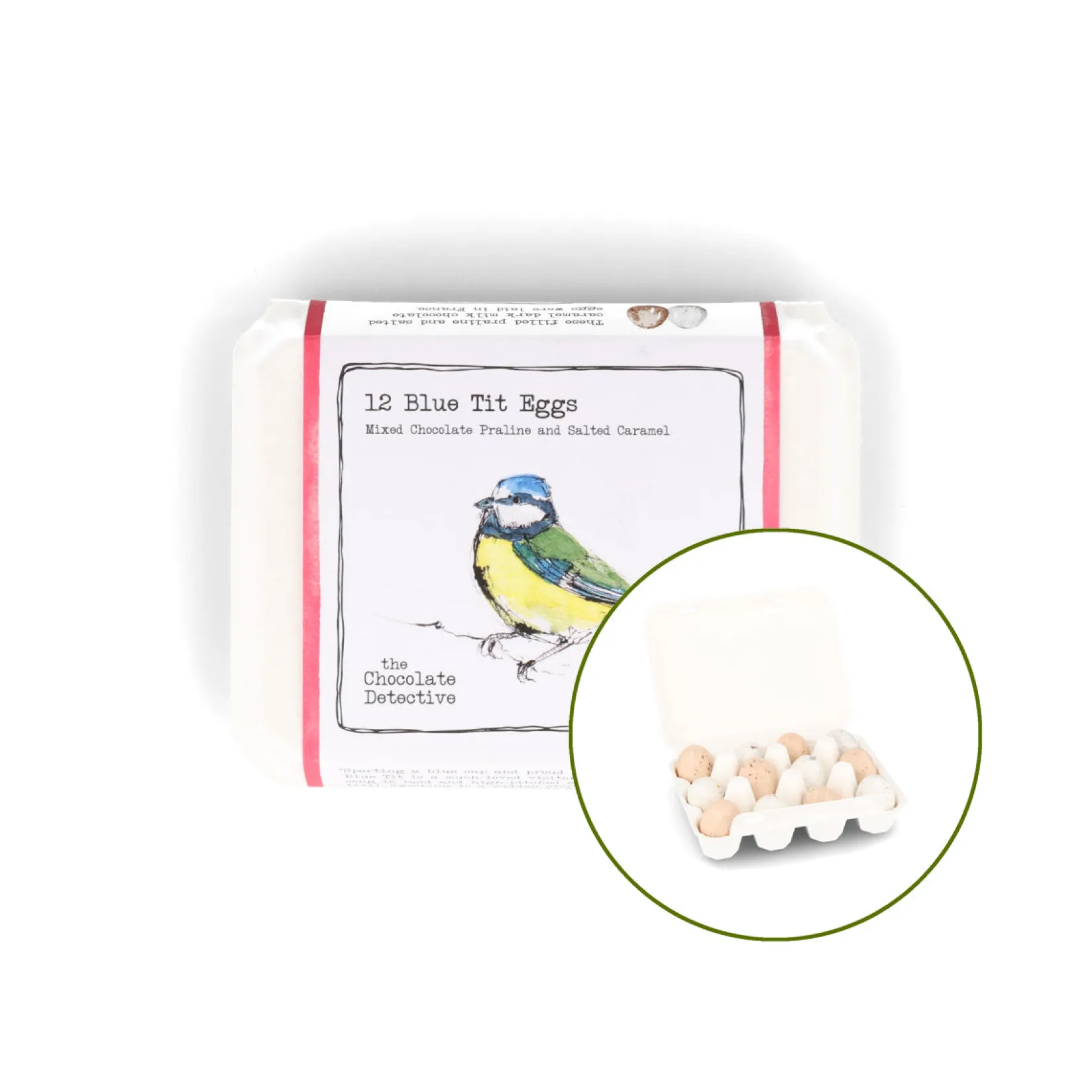 Chocolate Detective Ingredients Brands|Chocolate & Sweets^The 12 Blue Tit Chocolate Eggs, 150g