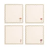 The Platera Table Setting|Kitchen Textiles & Clothing^Set of 4 Mushroom Design Linen Napkins
