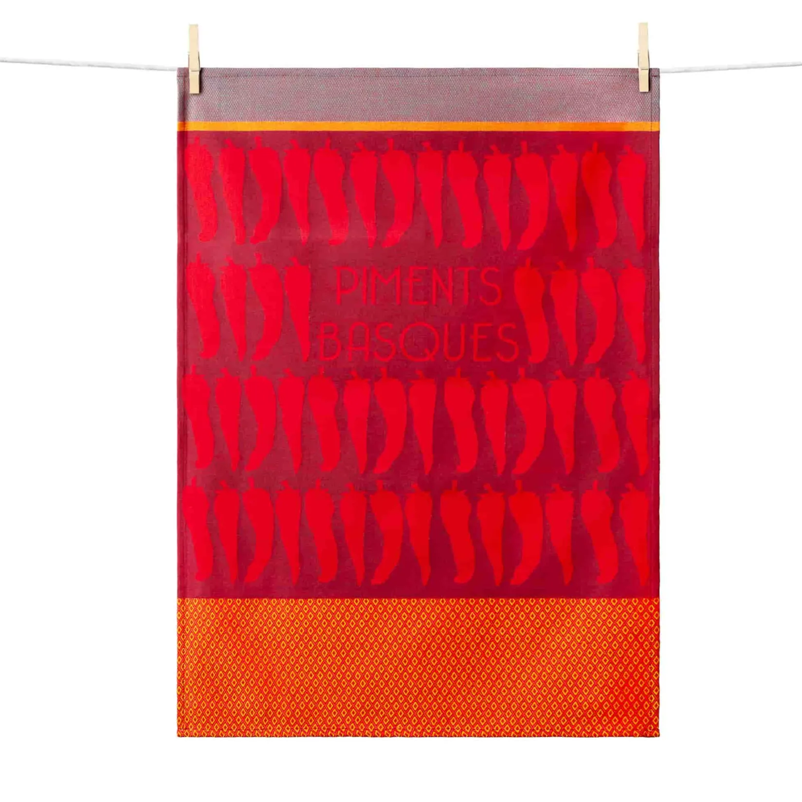 Tissage Moutet Kitchen Textiles & Clothing^Chilli Pepper French Jacquard Tea Towel