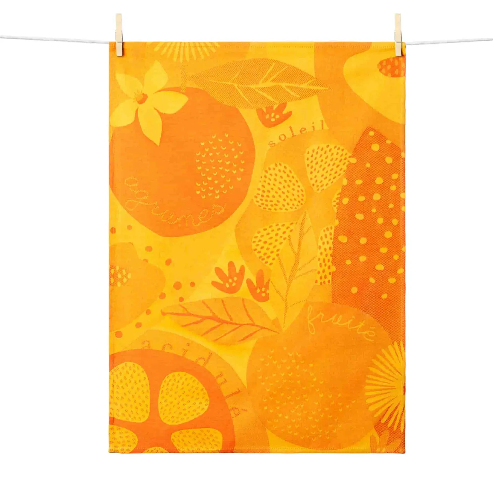 Tissage Moutet Kitchen Textiles & Clothing^Lemon French Jacquard Tea Towel