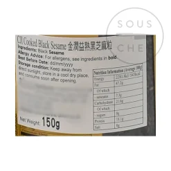 CJI Korean Ingredients|Japanese Ingredients^Toasted Black Sesame Seeds, 150g