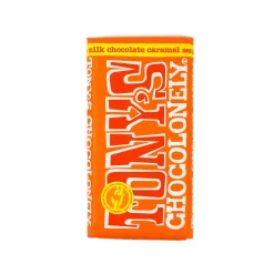 Tony's Chocolonely Ingredients Brands|Chocolate & Sweets^Milk Chocolate Caramel & Sea Salt, 180g