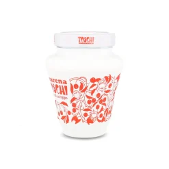 Toschi Italian Ingredients|Baking Ingredients^Sour Black Cherries in Syrup in Ceramic Jar