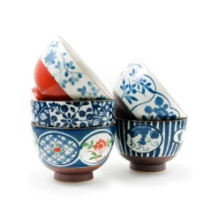 Kiji Stoneware & Ceramics Tableware Brands|Japanese Ingredients^Traditional 5-Piece Japanese Rice Bowl Set