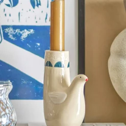 Bloomingville Table Setting|Tableware Brands^Trudy White Bird Candle Holder