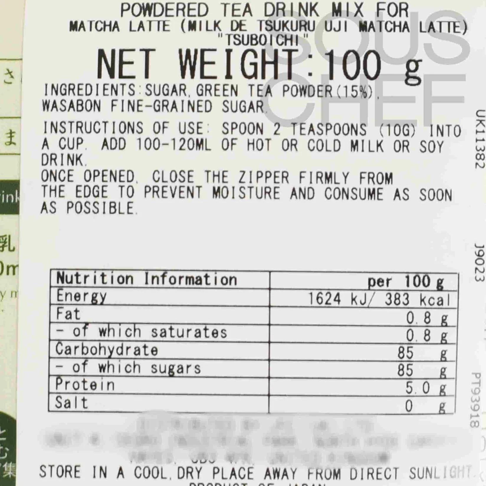 TSUBOICHI Ingredients Brands|Drinks^Matcha Latte Drink Mix, 100g