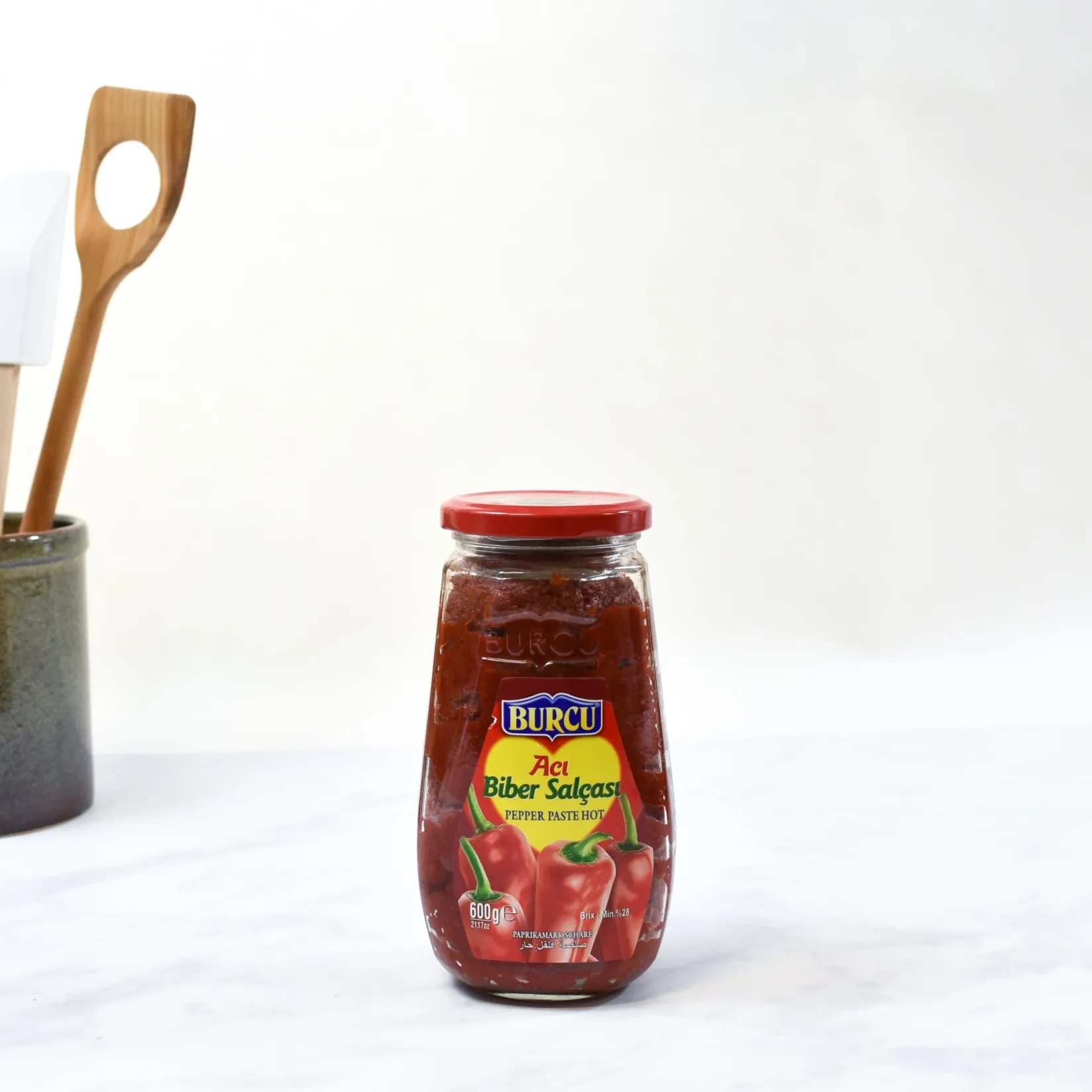 Burcu Middle Eastern Ingredients|Sauces & Condiments^Turkish Hot Pepper Paste - Biber Salcasi, 600g