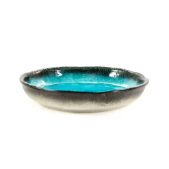 Kiji Stoneware & Ceramics Japanese Ingredients|Japanese Tableware^Turquoise Large Round Dish, 21.5cm dia x 4cm high