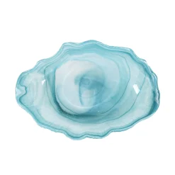 Turkish Tableware Tableware Brands|Crockery & Dinnerware^Turquoise Marble Glass Bowl, 21x14cm