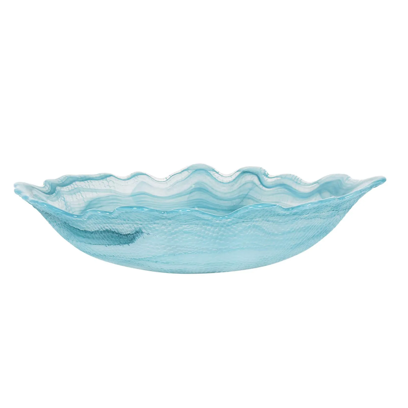 Turkish Tableware Crockery & Dinnerware|Bowls^Turquoise Marble Glass Serving Bowl, 30x23cm