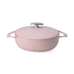 Unilloy Japanese Ingredients|Pots & Pans^Sakura Pink Japanese Lightweight Cast Iron Shallow Casserole, 24cm