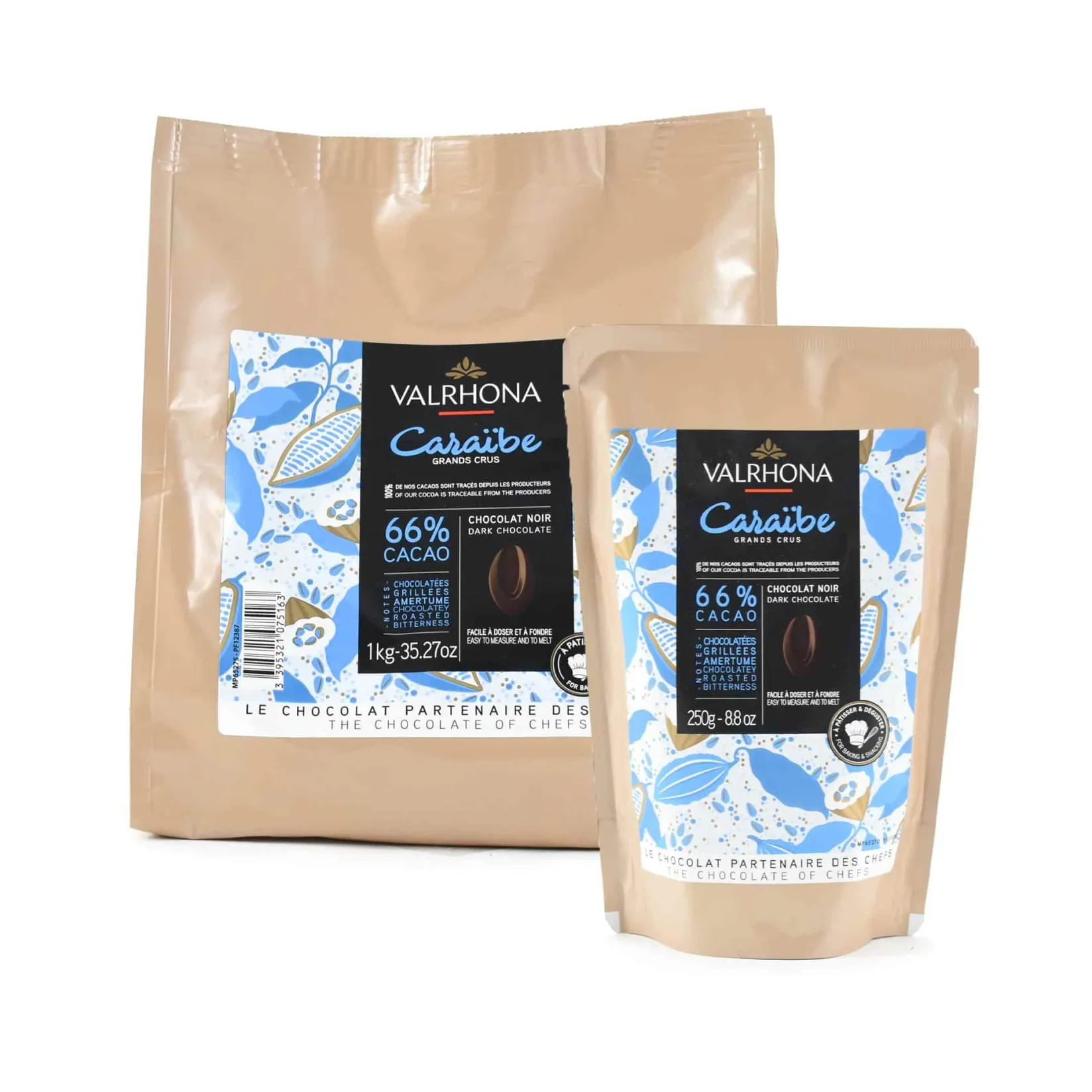 Valrhona French Ingredients|Chocolate & Sweets^Caraibe 66% Dark Chocolate Chips