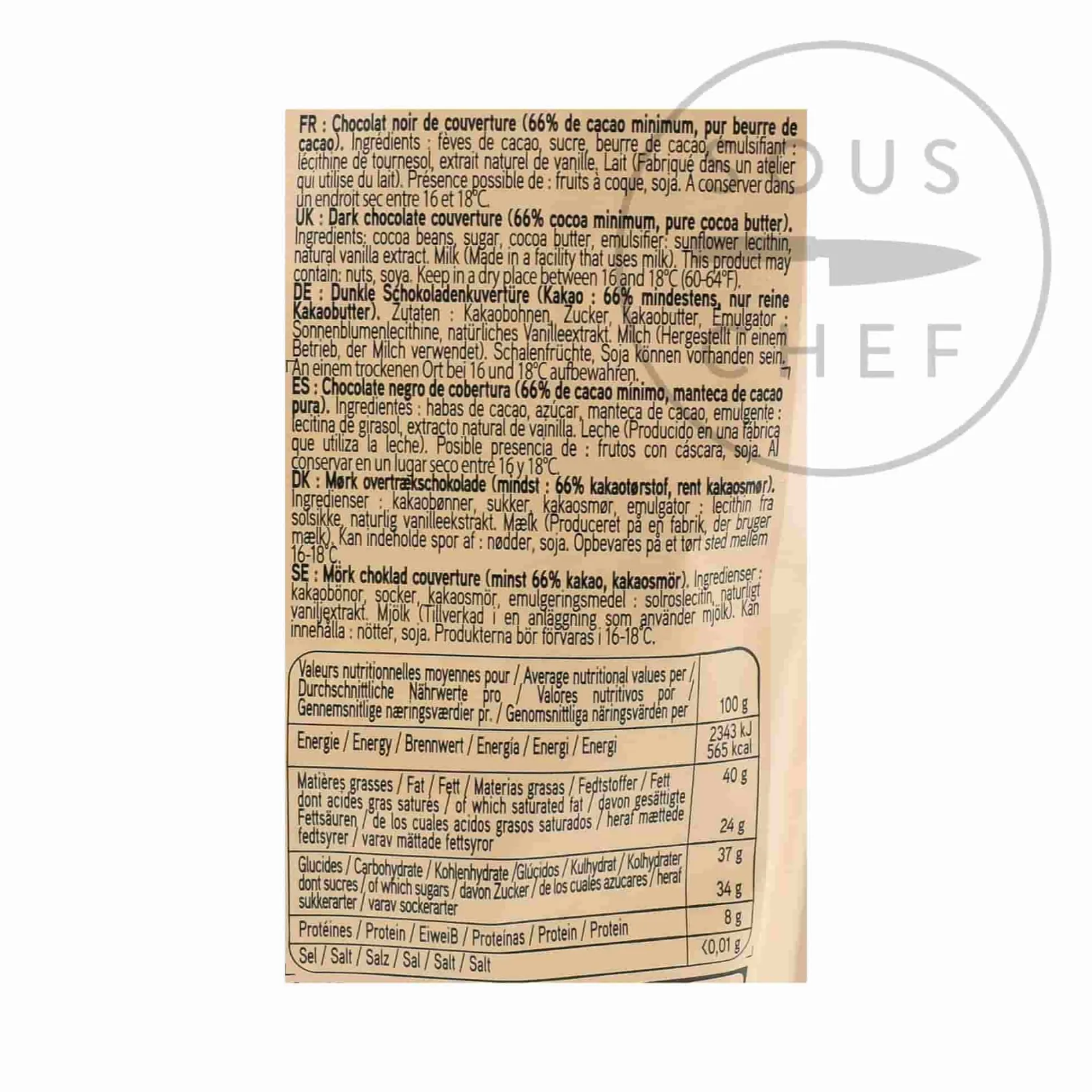 Valrhona French Ingredients|Chocolate & Sweets^Caraibe 66% Dark Chocolate Chips