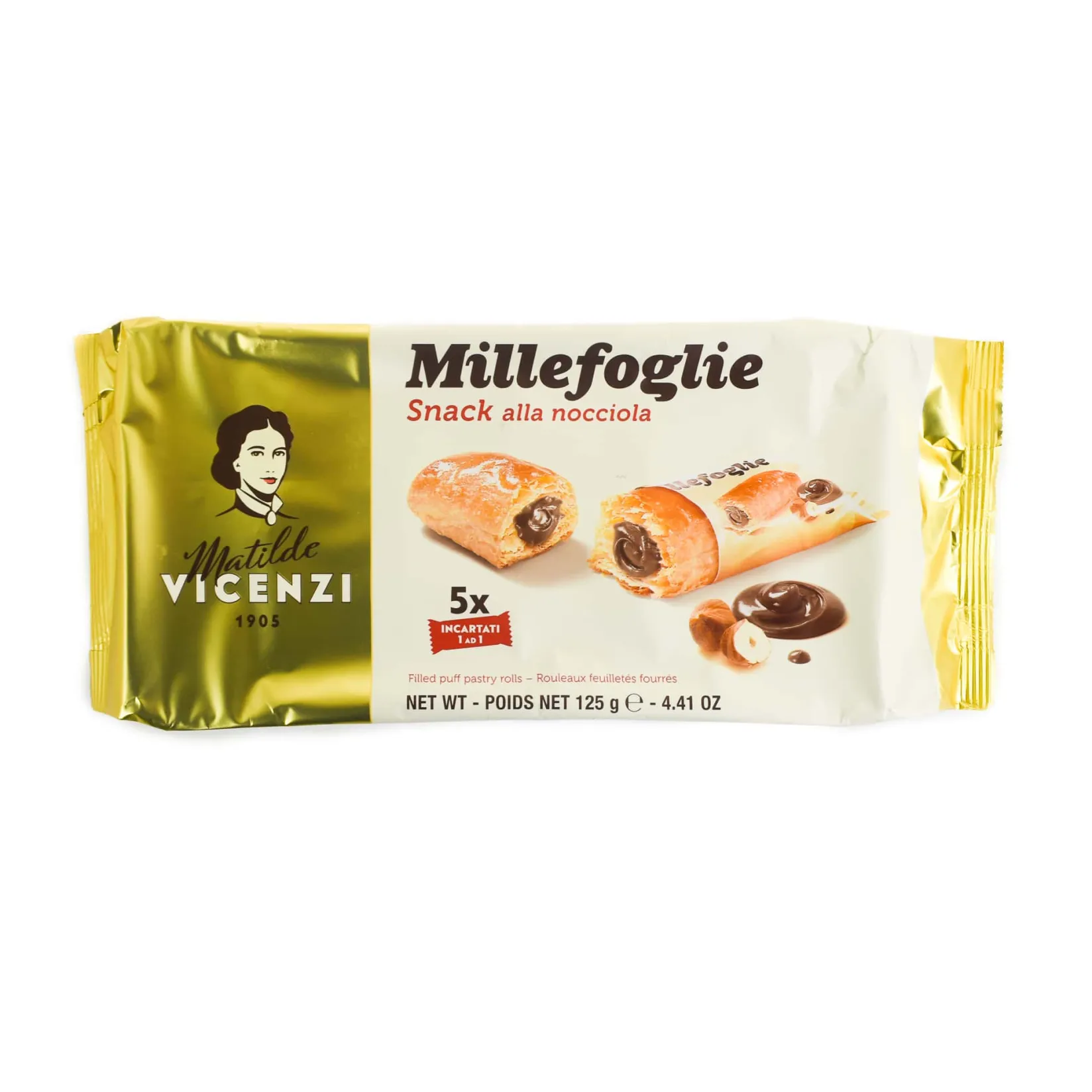 Vincenzi SPA Ingredients Brands|Cakes & Bakery^Vicenzi Puff Pastry with Hazelnut Cream, 125g