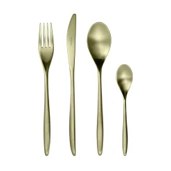 Herdmar Cutlery|Tableware Brands^Vinci Brushed Champagne Gold 4 Piece Place Setting Cutlery Set