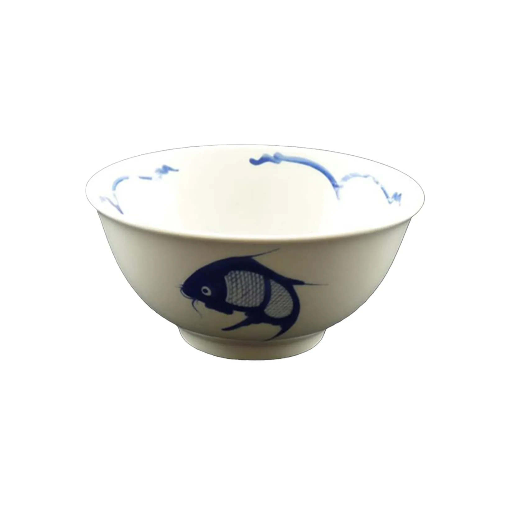 Chinese Tableware Tableware Brands|Chinese Ingredients^White & Blue Carp Rice Bowl, 11.5cm