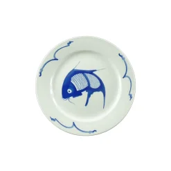 Chinese Tableware Tableware Brands|Chinese Ingredients^White & Blue Carp Side Plate, 20cm