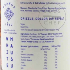 White Mausu Sauces & Condiments|Ingredients Brands^Extra Hot Peanut Rayu, 240g