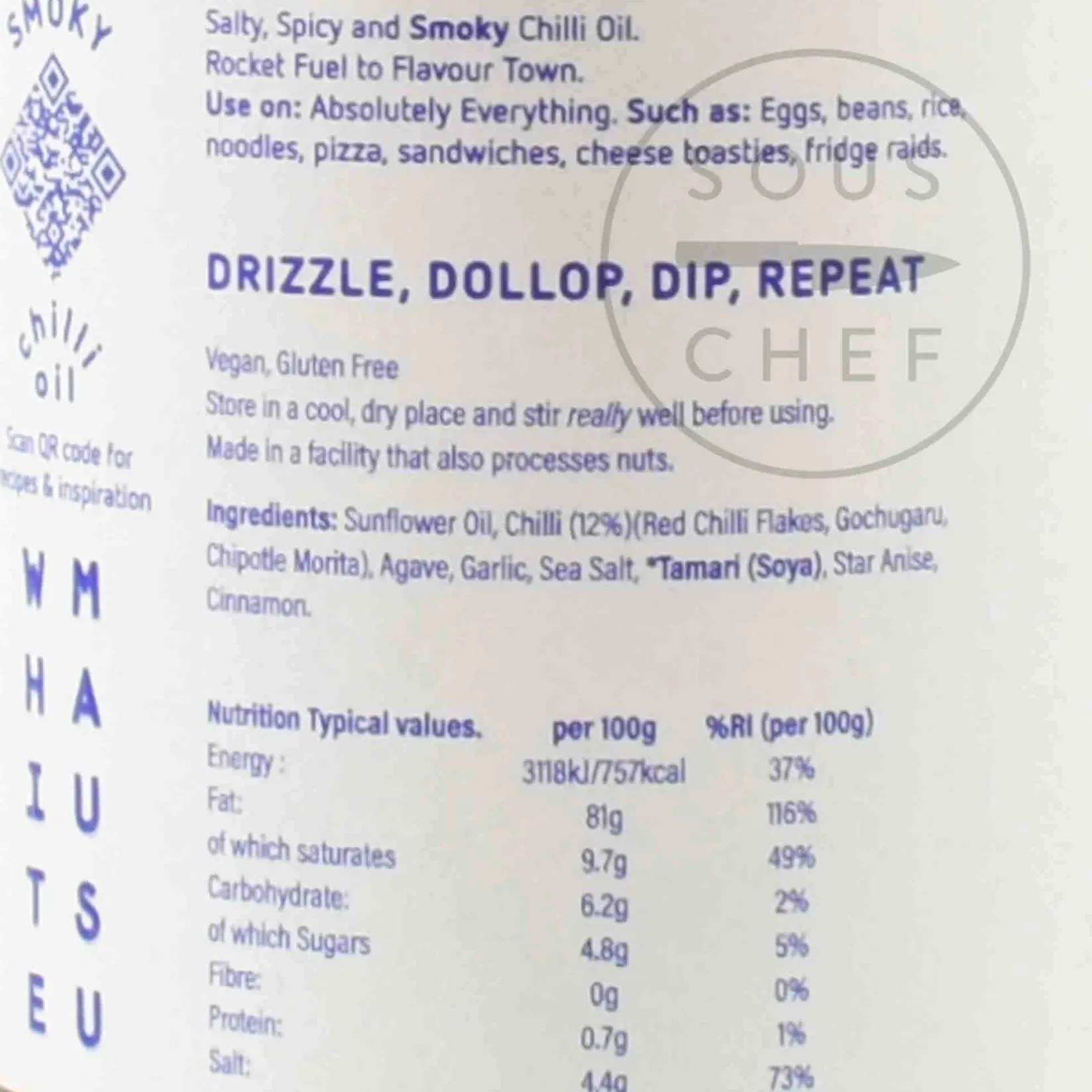 White Mausu Sauces & Condiments|Ingredients Brands^Smoky Chilli Oil, 240g