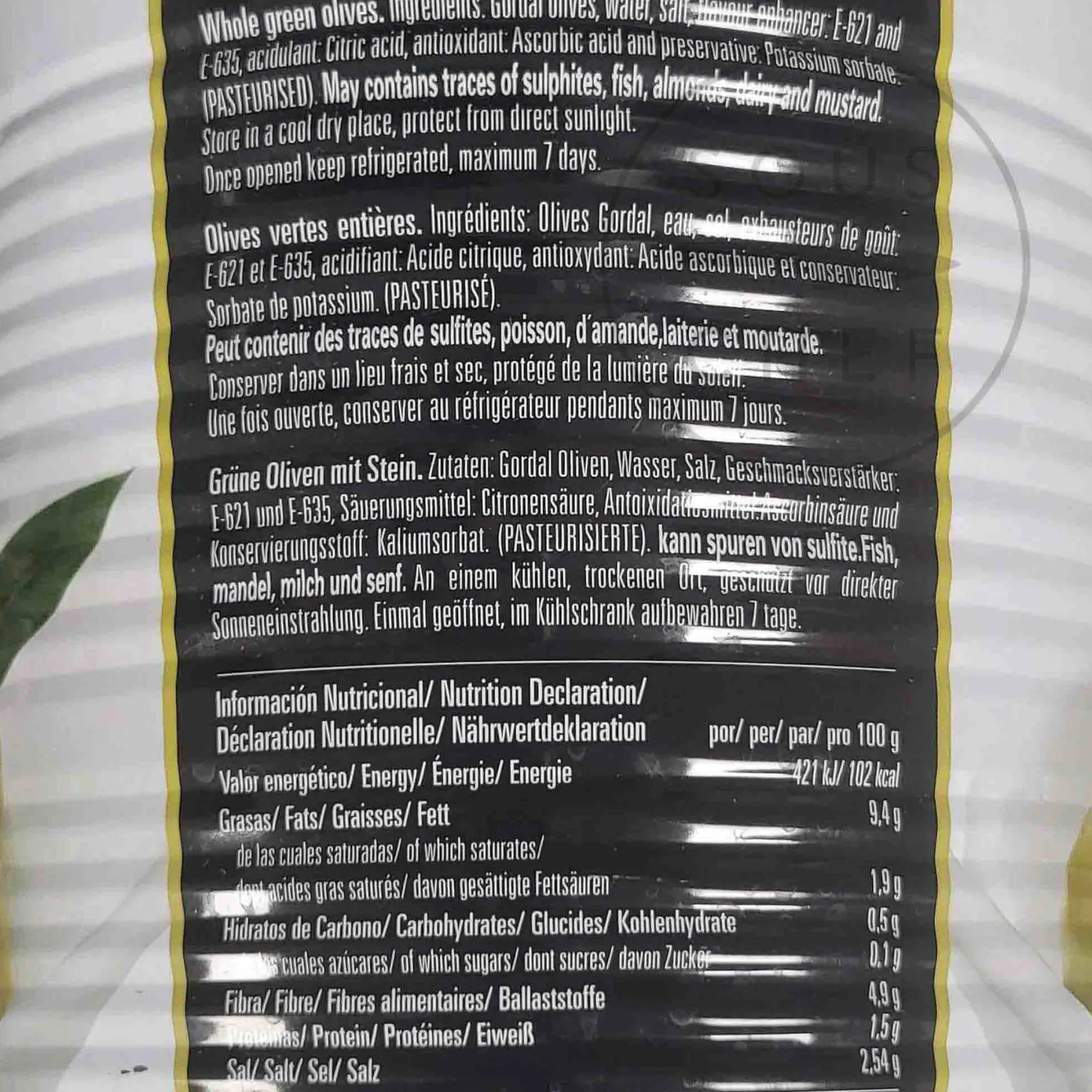 Aceitunas Bernal Ingredients Brands|Spanish Ingredients^Whole Gordal Olives, 2.5kg