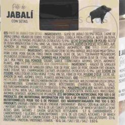 Pate Artesanal Spanish Ingredients|Snacks^Wild Boar & Mushroom Pate, 110g