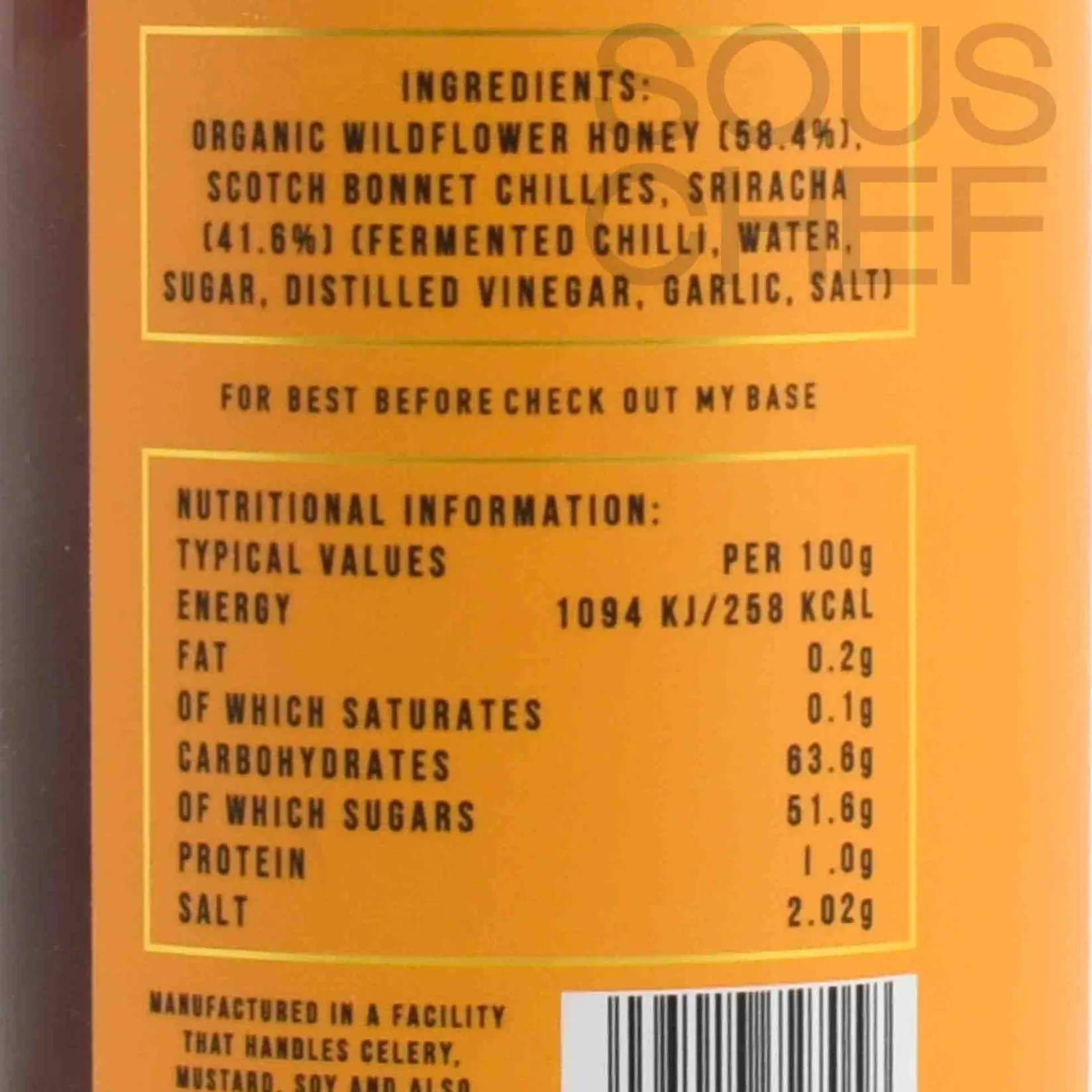 Wilderbee Ingredients Brands|Jam, Honey & Spreads^Sriracha Hot Honey, 350g