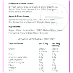 William Fox Ingredients Brands|Made In The Uk^Premium Elderflower Syrup, 750ml