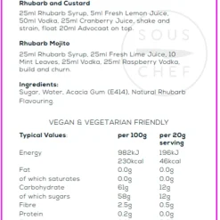 William Fox Ingredients Brands|Made In The Uk^Premium Rhubarb Syrup, 750ml