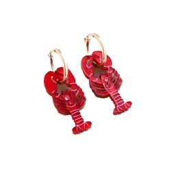 Wolf & Moon Tableware Brands^Lobster Hoop Earrings