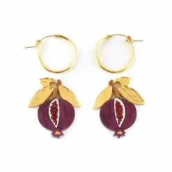 Wolf & Moon Tableware Brands^Mini Pomegranate Hoop Earrings