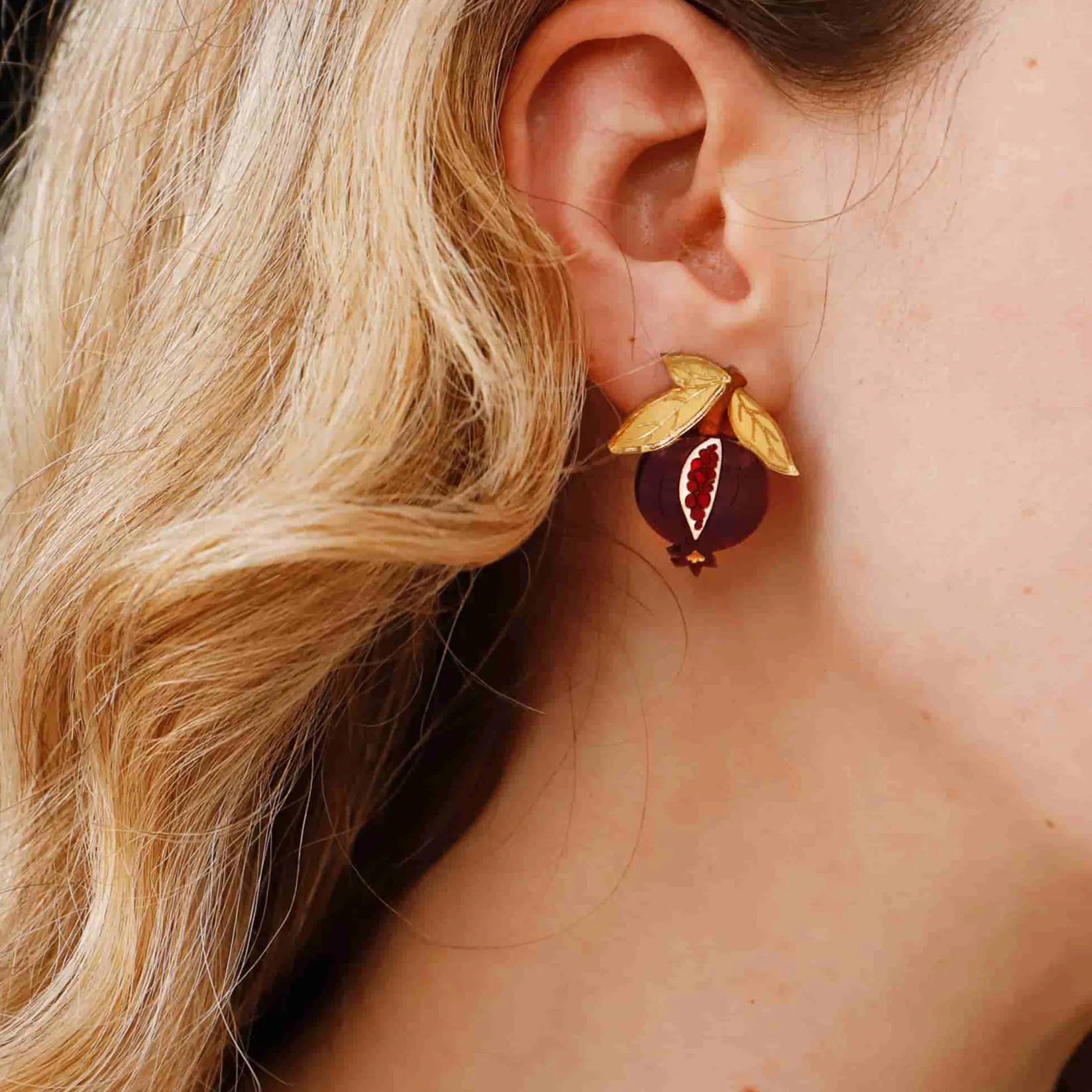 Wolf & Moon Tableware Brands^Mini Pomegranate Stud Earrings