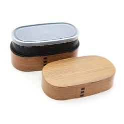 Hakoya Tableware Brands|Japanese Ingredients^Wood Tone Double Layer Bento Box, 900ml