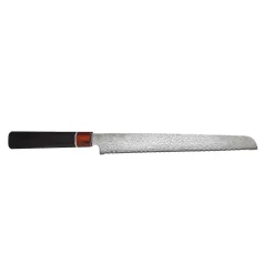 Suncraft Kitchen Knives^Yasuo Black Bread Knife, 22cm