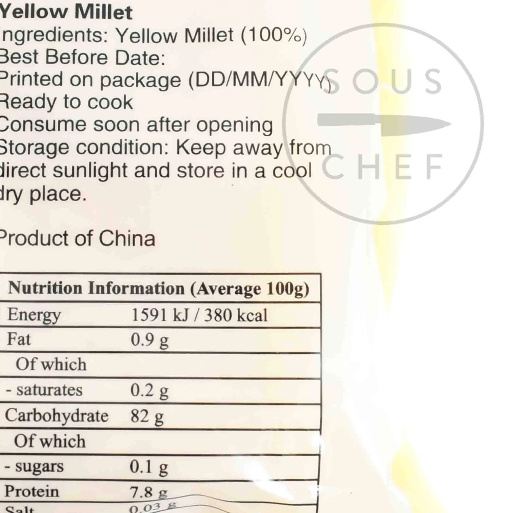 Honor Ingredients Brands|Chinese Ingredients^Yellow Millet, 454g