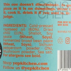 Yep Kitchen Chinese Ingredients|Sauces & Condiments^Sichuan Chilli Crisp Oil, 160g