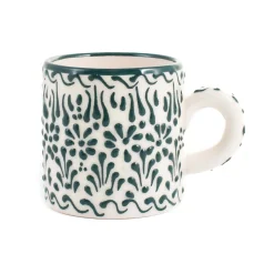 El Boyali Seramikler Tableware Brands^Yesil Ve Beyaz Boyali Coffee Cup, 140ml