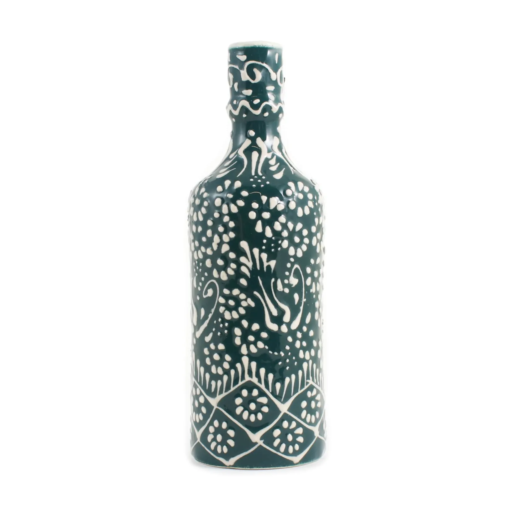 El Boyali Seramikler Tableware Brands|Jugs & Bottles^Yesil Ve Beyaz Boyali Oil Bottle, 395ml